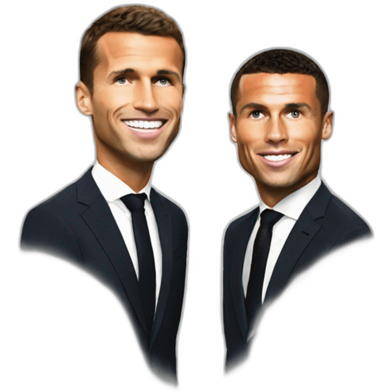 Macron avec Ronaldo emoji