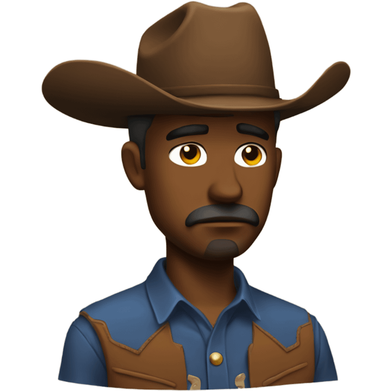 sad cowboy emoji