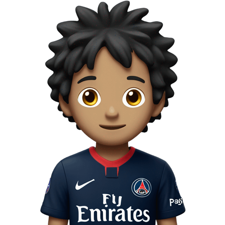 Luffy with psg jersey emoji