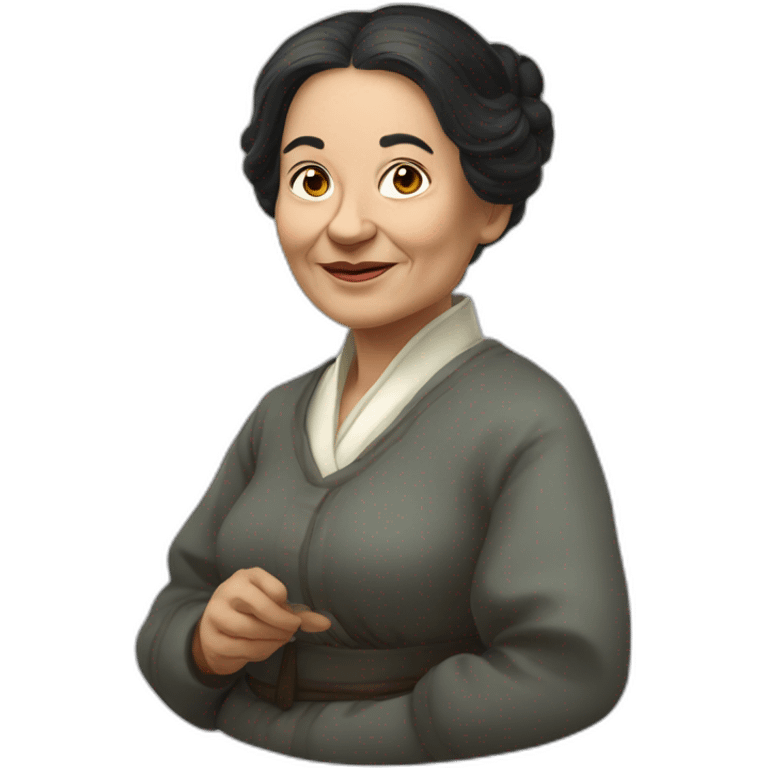 agniya barto old russian woman writer with black hair emoji