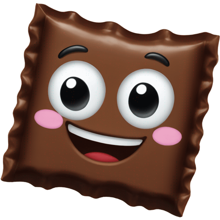 smiling chocolate bar emoji