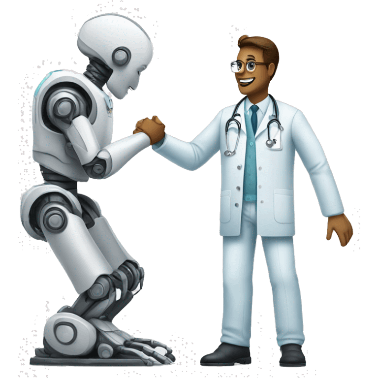 handshake-doctor-with-robot emoji