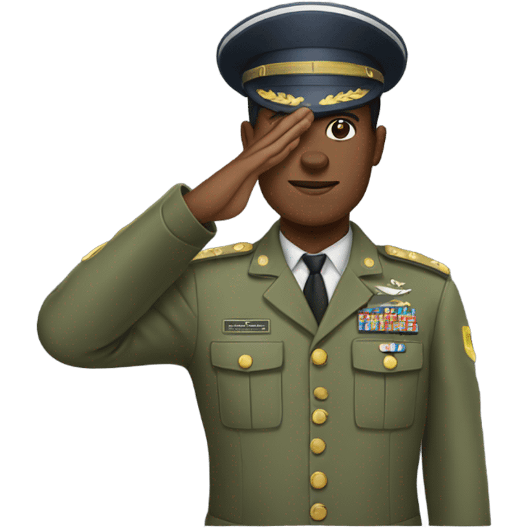 Military salute justice emoji