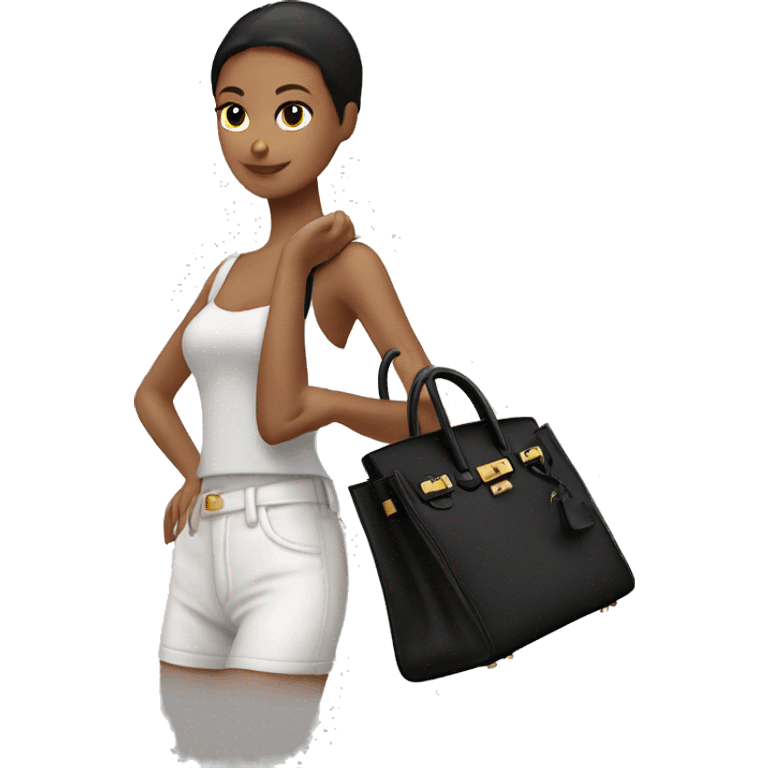 Birkin bag black emoji