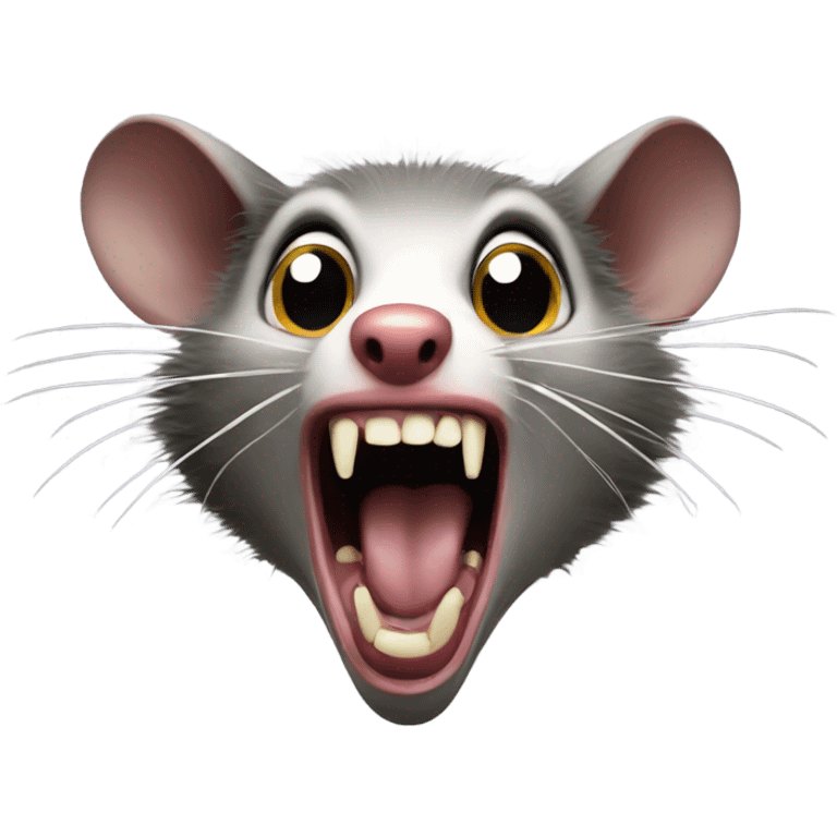 Screaming possum emoji