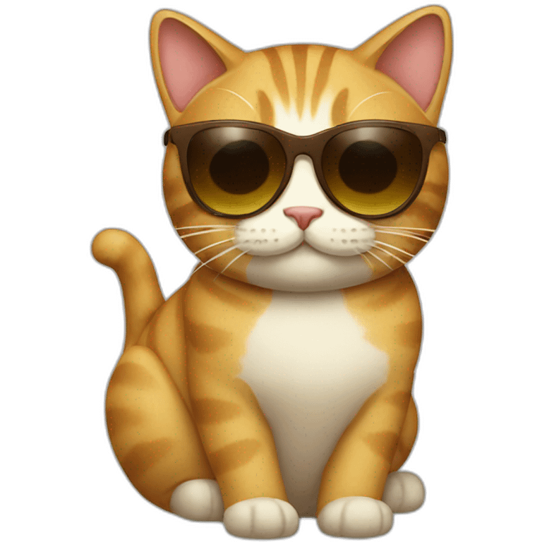 Cat with sunglasses emoji