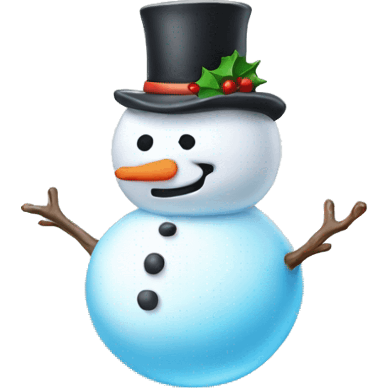 Cute snowman melting emoji