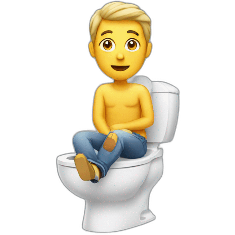 Man in toilet emoji