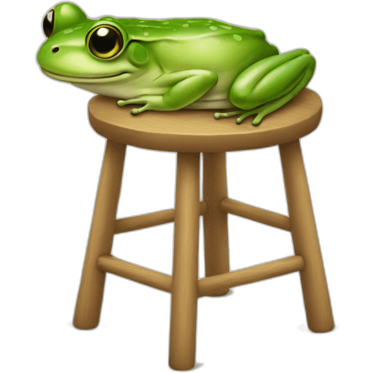 Frog with a stool emoji