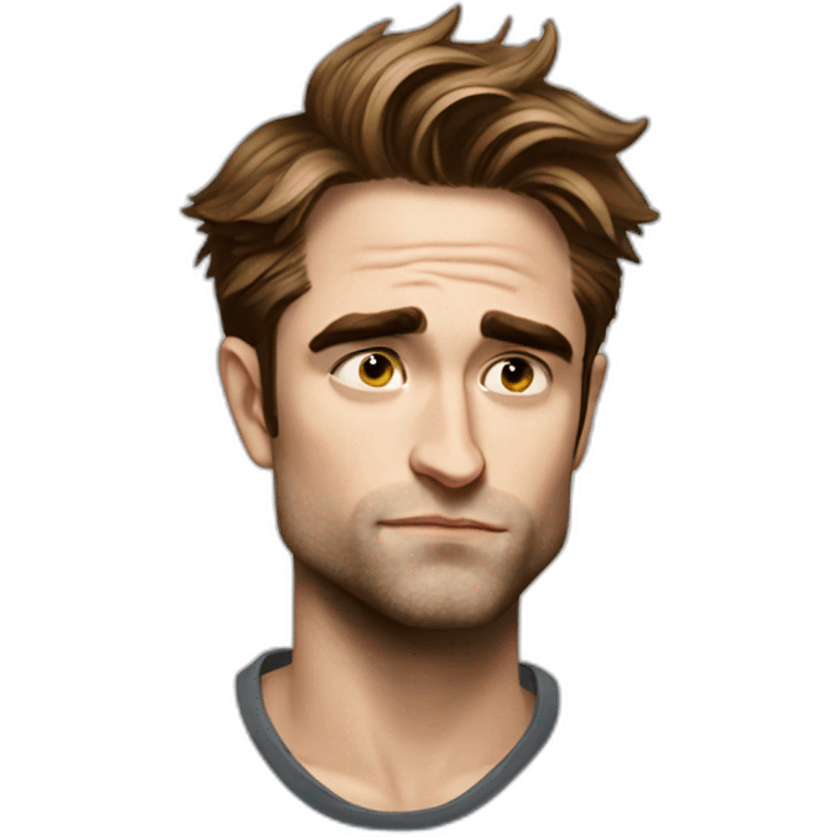 Robert Pattinson thinking emoji