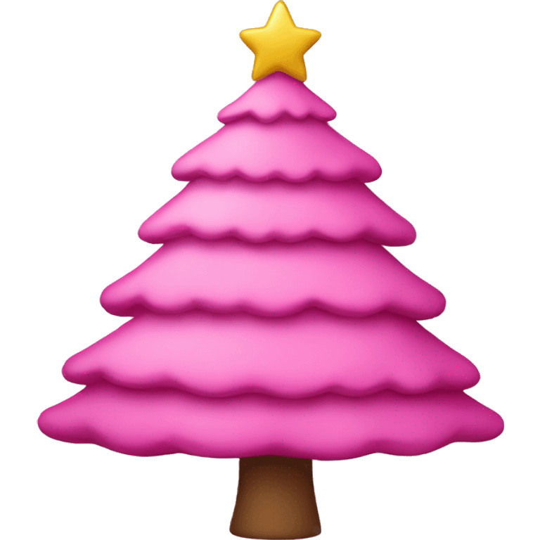 Pink Christmas tree emoji