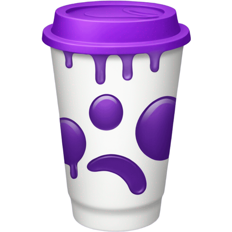 a styrofoam cup with purple liquid inside with ice emoji