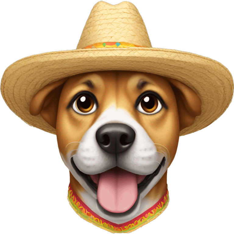 Dog with sombrero emoji