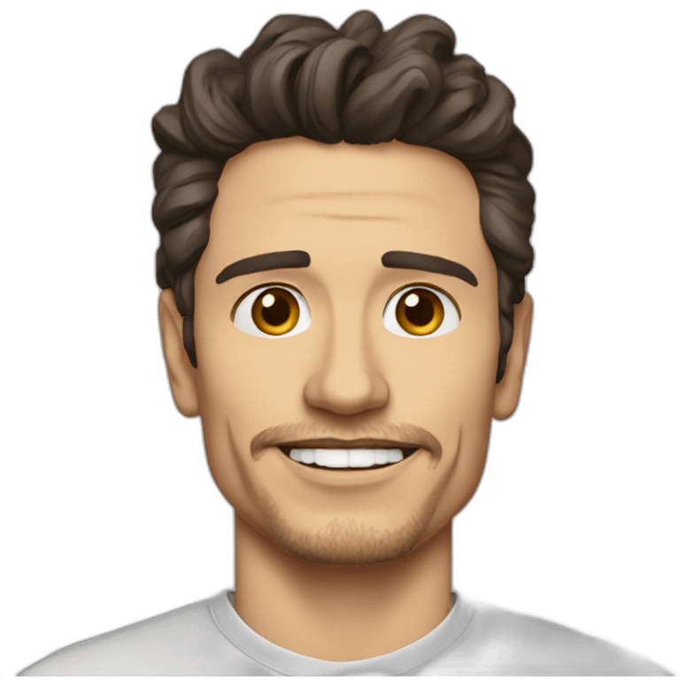 james franco cartoon wearing shirt emoji