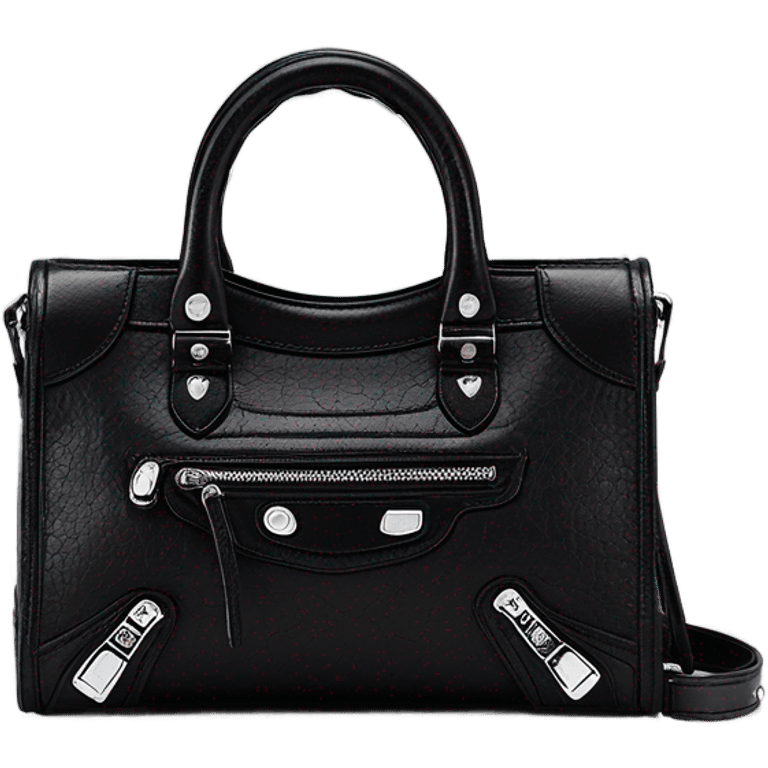 Balenciaga city mini bag in black  emoji