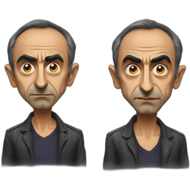 Eric Zemmour angry &and caricatural emoji