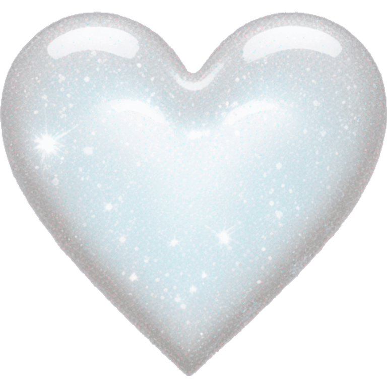 glittering white heart emoji