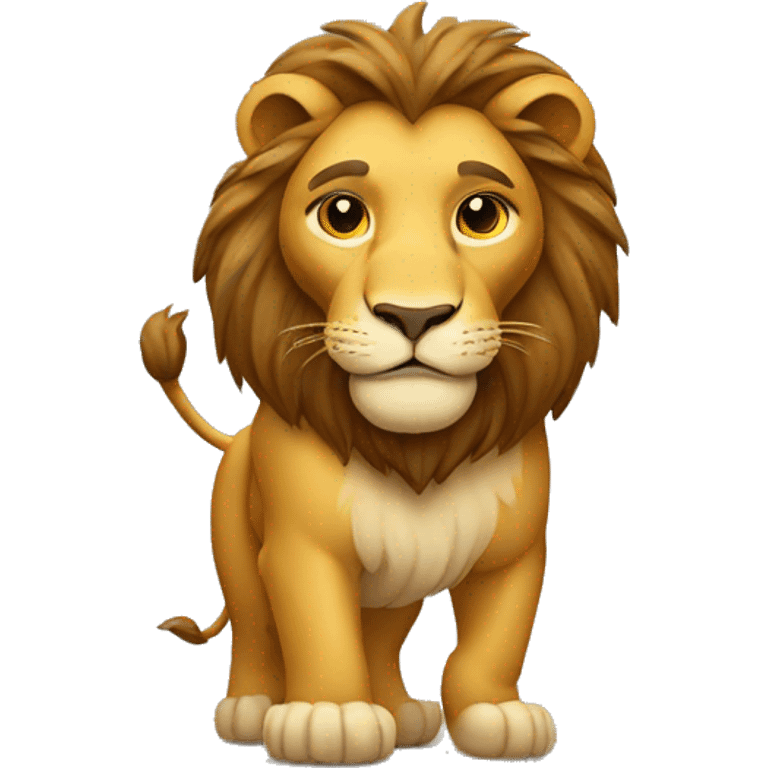 moving lion with a star of david emoji