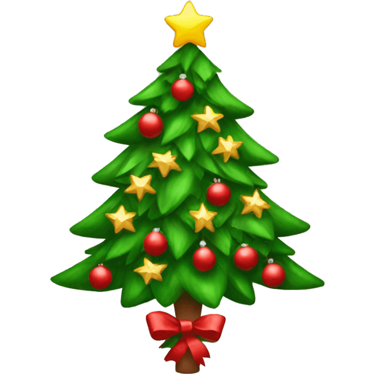 Christmas tree with bows emoji