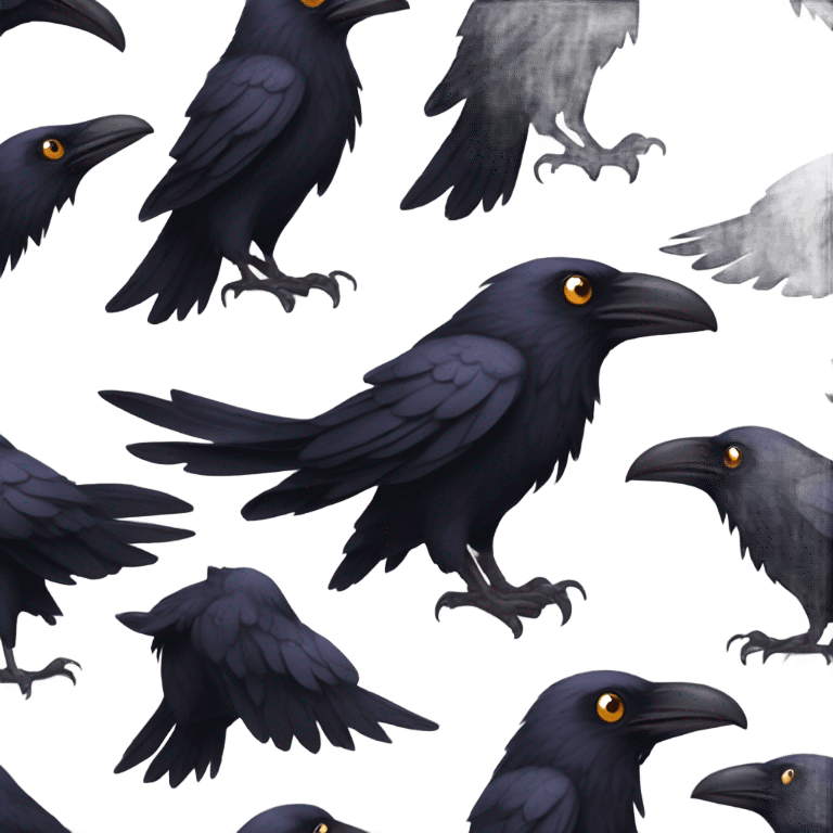 Aggressive raven  emoji