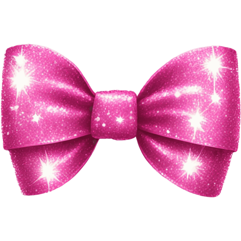 Pink sparkle bow emoji