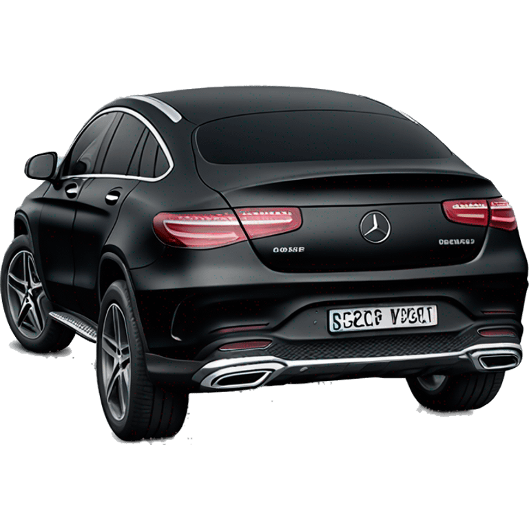 black Mercedes GLC coupe emoji