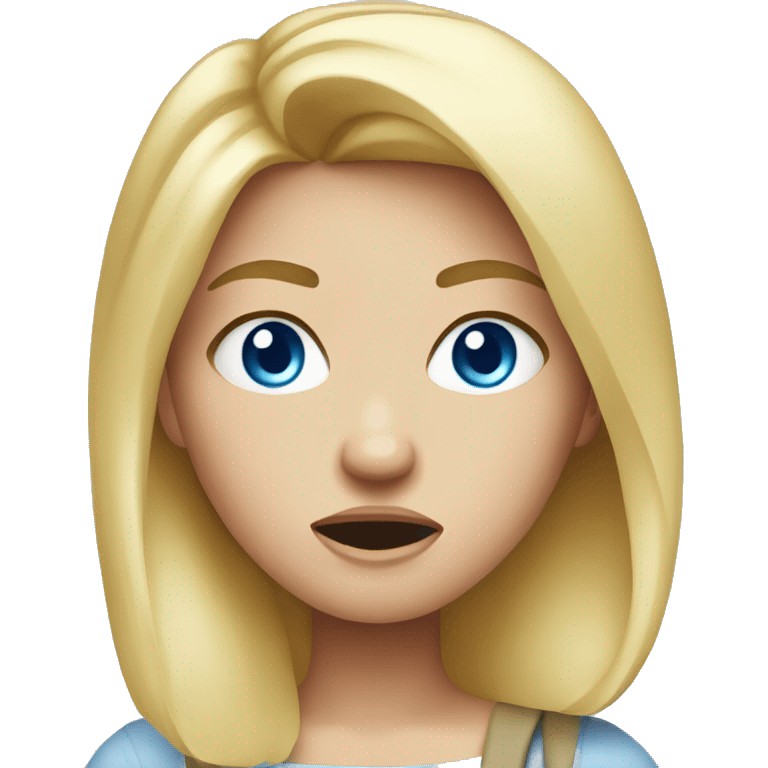 angry blonde girl blue eyes emoji