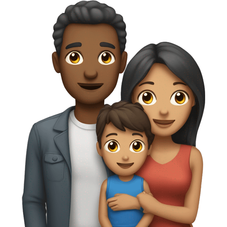 mom and dad and son and daughter emoji