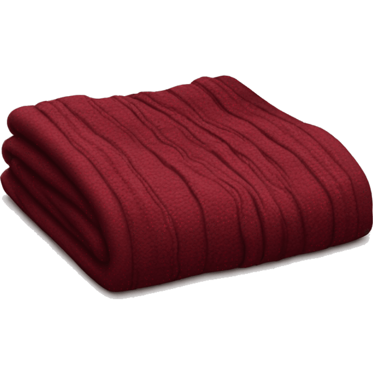 Realistic burgundy blankets neatly folded emoji