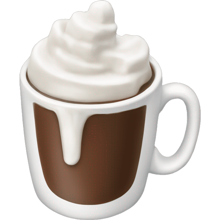 A winter white cup of hot chocolate emoji