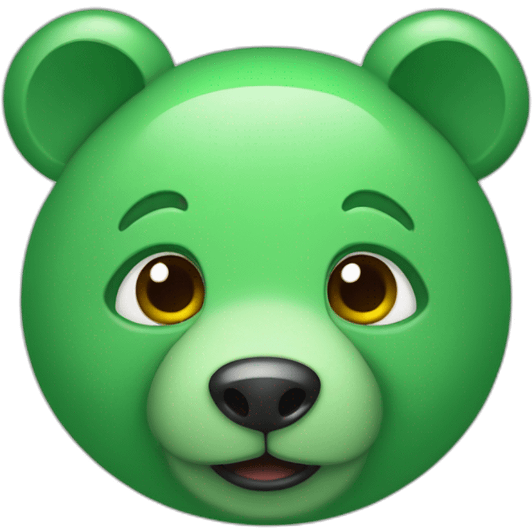 Nounours en gélatine vert  emoji