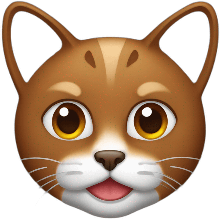 a bleeding brown cat emoji