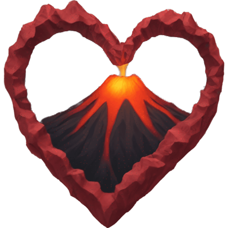 volcano heart emoji