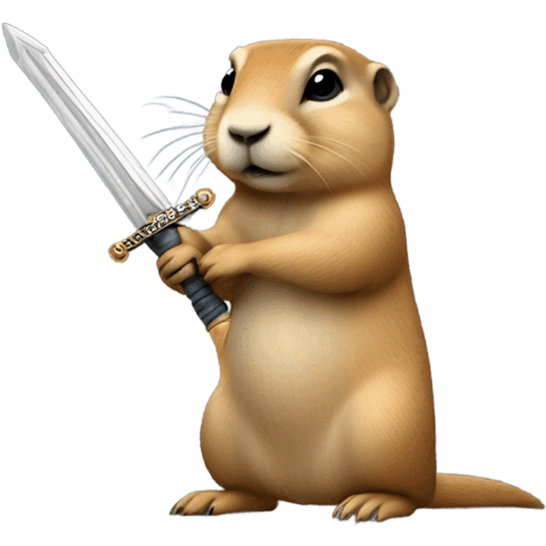 Prairie dog with a sword  emoji