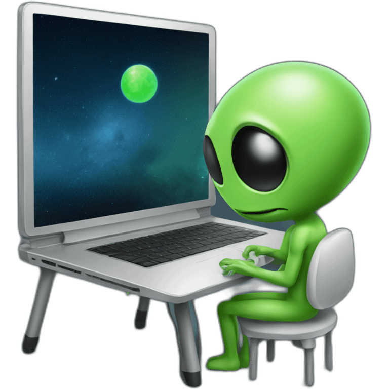 alien-working-with-laptop emoji