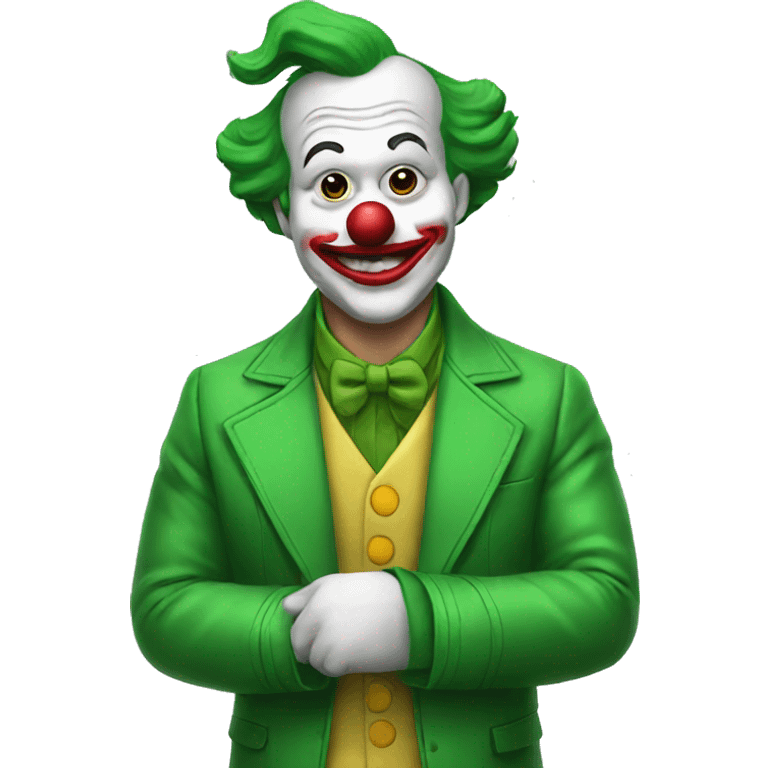 green jacket clown emoji