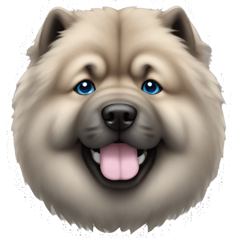  chow chow with blue gray eyes emoji