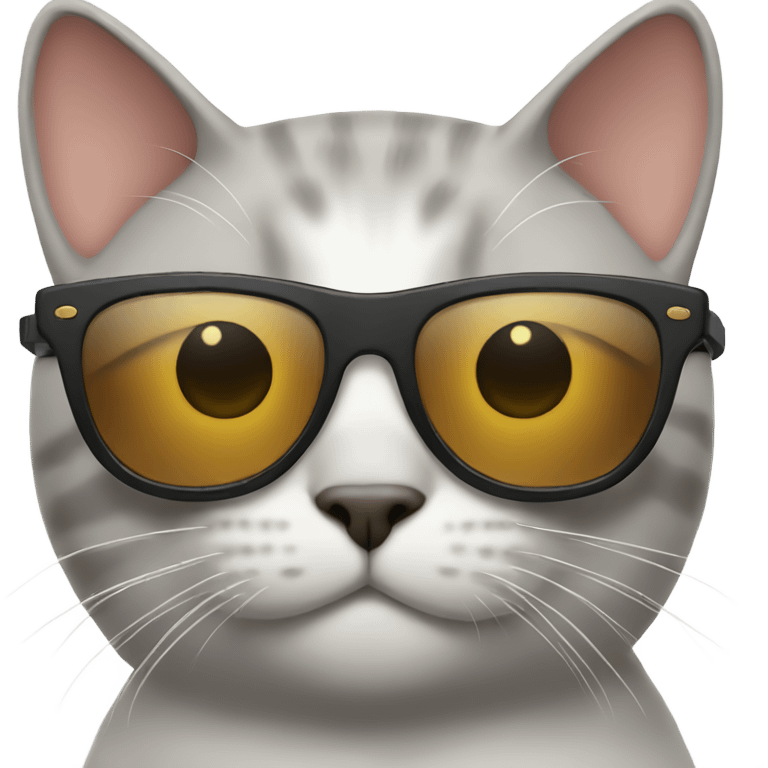 Cat with sunglasses emoji