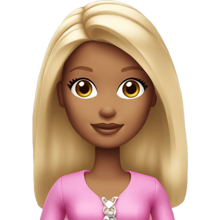 Blonde girl Barbie with MacBook  emoji