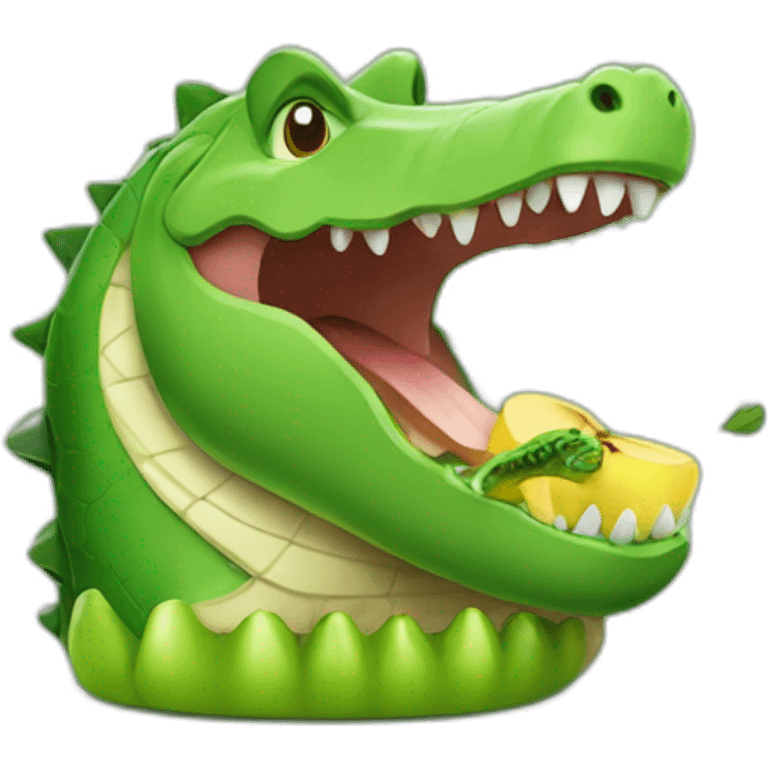 Apple's eating crocodile emoji