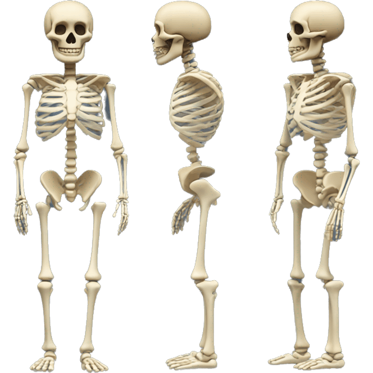 full body skeleton, side view emoji