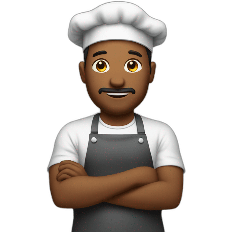 man holding a cookr emoji