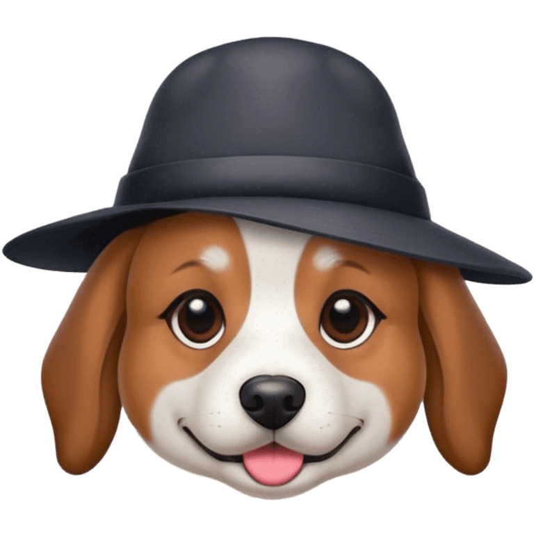 dog wearing a hat emoji