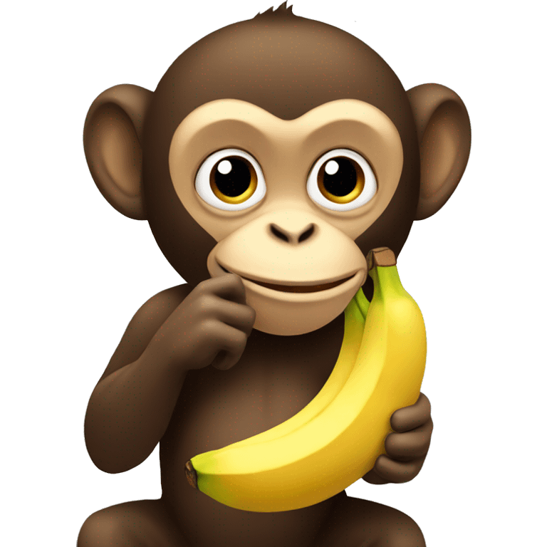 a monkey eating a banana emoji