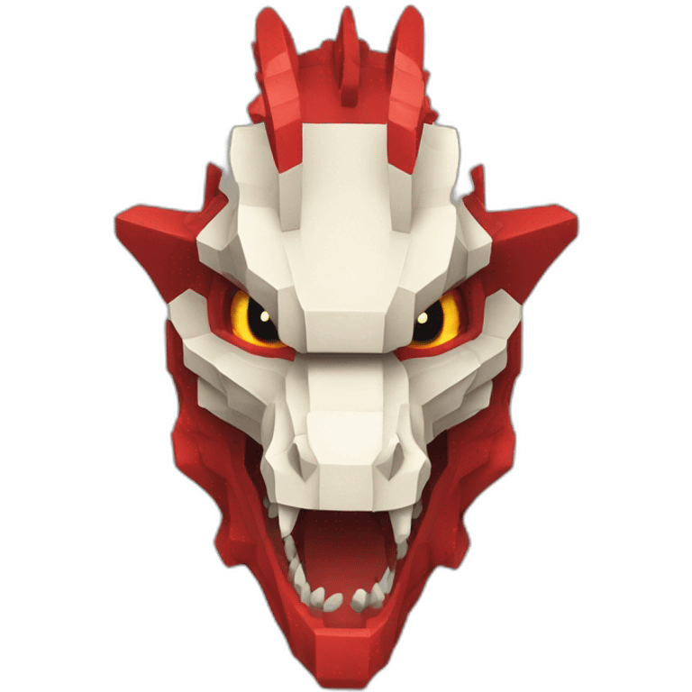 head cranial Red dragon Minecraft delegate emoji