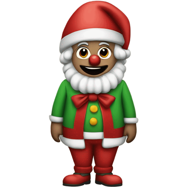 Clown dressed as Santa  emoji