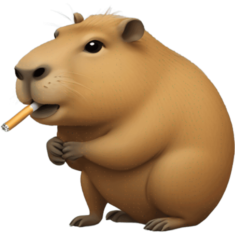 Capybara smoking emoji