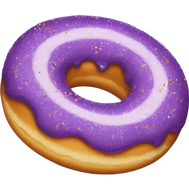 Purple glittery donut  emoji