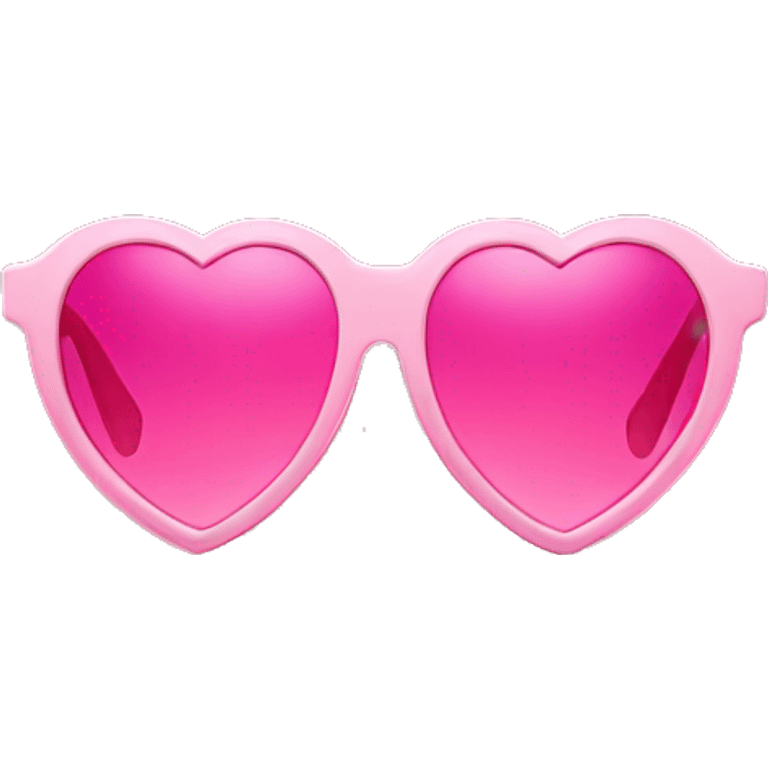 Heart shape pink sunglasses emoji