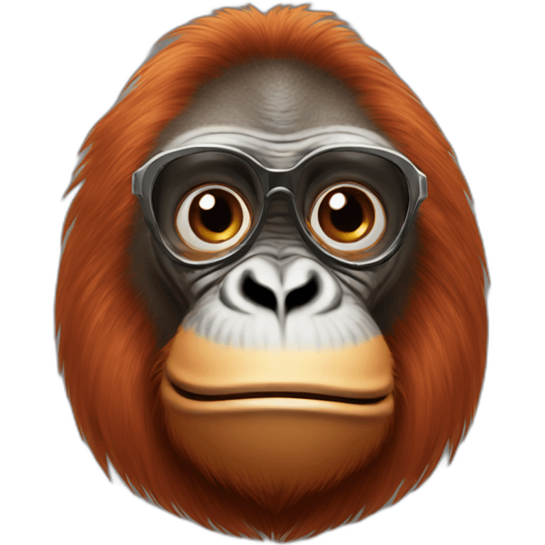 Cool orangutan emoji